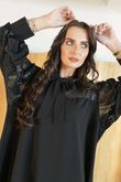 Belvedon Pussy Bow Tunic Black /12=